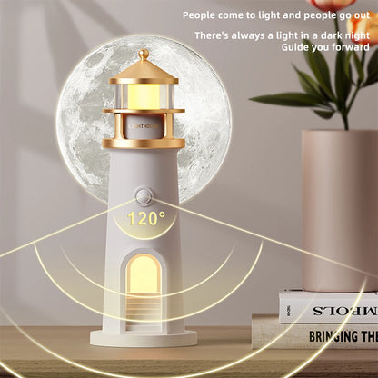 Veilleuse Projecteur Lunaire Phare Lighthaus™ – Lampe LED avec Télécommande, Haut-Parleur Bluetooth et Minuterie