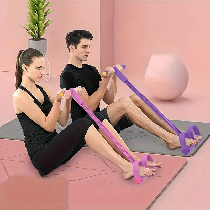 Élastique de Résistance 4 Tubes – Appareil Abdos et Fitness Maison