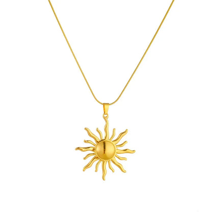 Collier Soleil Doré en Acier Inoxydable 316L – Élégance moderne